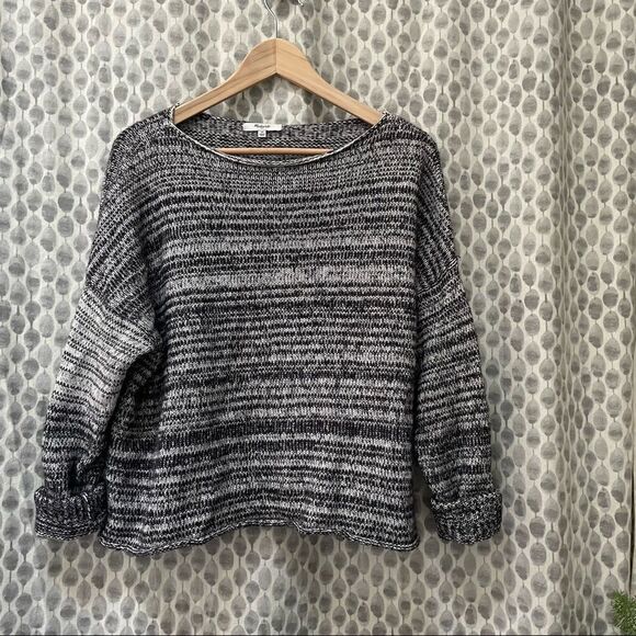 MADEWELL Boatneck Threadmix Marled Grey Sweater. Mohair yak. medium. - Picture 4 of 12